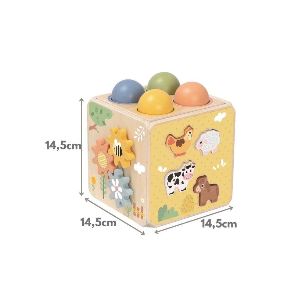 Medinis Edukacinis Kubas „5 viename“ – Tooky Toy