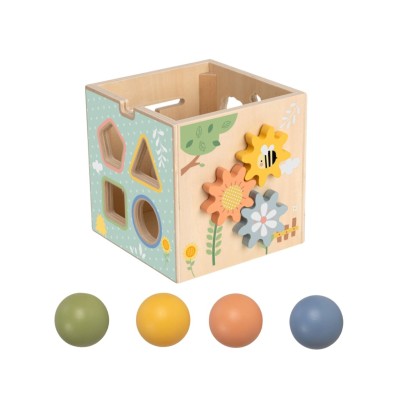 Medinis Edukacinis Kubas „5 viename“ – Tooky Toy
