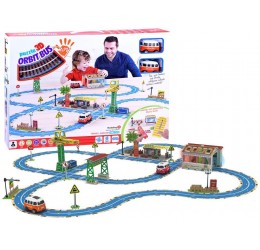 3D puzzle miestas su takeliais ir priedais