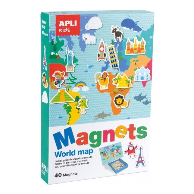 Apli kids magnetinis žaidimas "Pasaulio žemėlapis"