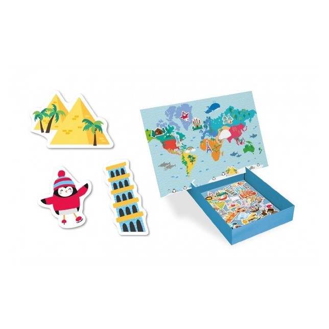Apli kids magnetinis žaidimas "Pasaulio žemėlapis"