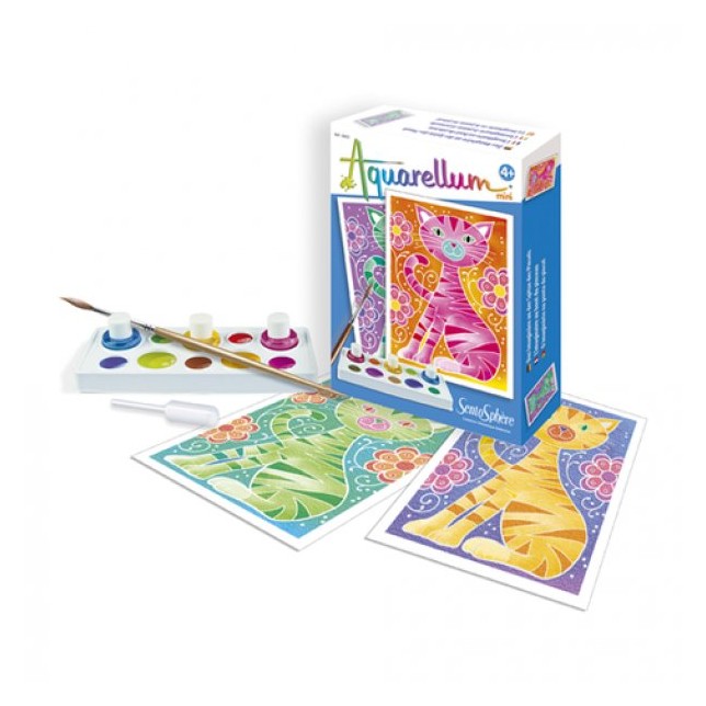 Mini Akvarelės rinkinys "Katės"