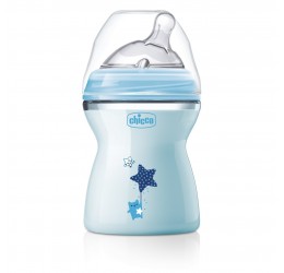 Chicco mėlynas buteliukas su silikoniniu speneliu /  250 ml