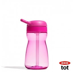 Lengva gertuvė su šiaudeliu - rožinė, 350ml