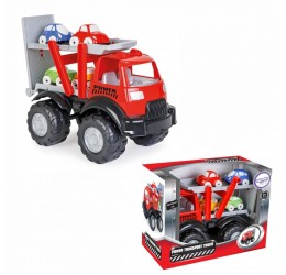 Autovežio ir 4 mini automobilių rinkinys
