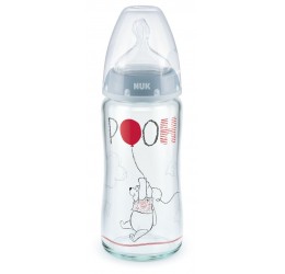 Stiklinis buteliukas - Pooh 0-6 mėn / 240 ml