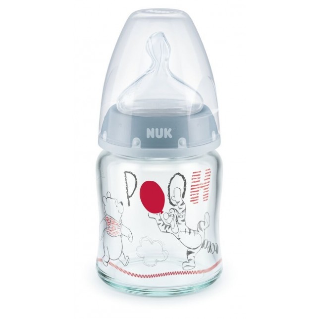 Stiklinis buteliukas - mini Pooh 0-6 mėn / 120 ml