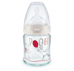 Stiklinis buteliukas - mini Pooh 0-6 mėn / 120 ml