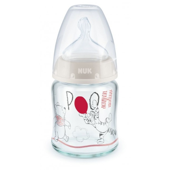 Stiklinis buteliukas - mini Pooh 0-6 mėn / 120 ml