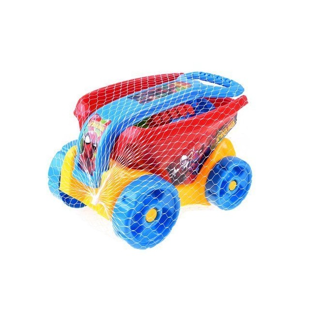 Plastikinis vežimėlio ir smėlio žaislų rinkinys
