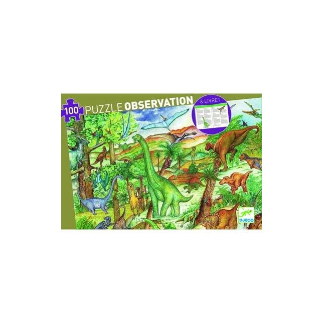 Djeco dėlionė - Dinozaurų era (100 dalių)