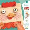 Djeco edukacinis medinis žaidimas "Crea faces"