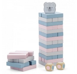 Medinis Jenga kaladėlių žaidimas "Šiaurinis Lokys"