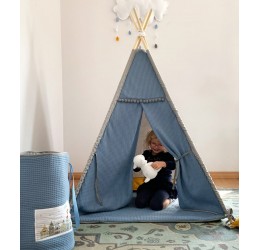 Tipi palapinė su kilimėliu "Amsterdamas" (tamsiai mėlyna)