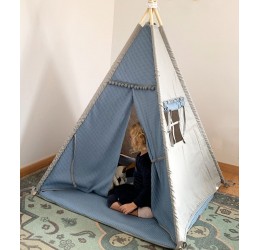 Tipi palapinė su kilimėliu "Amsterdamas" (tamsiai mėlyna)
