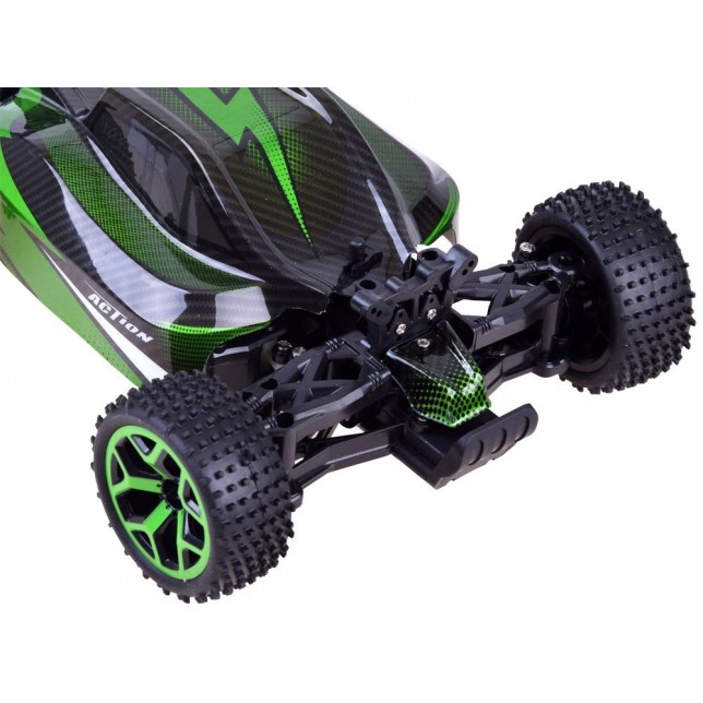 RC Buggy racer automobilis su keturiais varomais ratais (žalias)