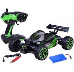 RC Buggy racer automobilis su keturiais varomais ratais (žalias)