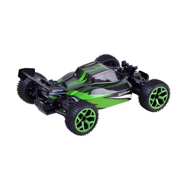 RC Buggy racer automobilis su keturiais varomais ratais (žalias)