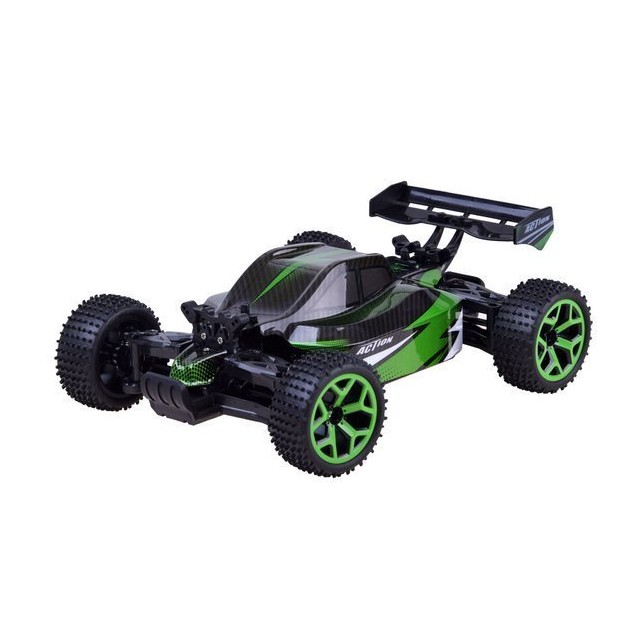 RC Buggy racer automobilis su keturiais varomais ratais (žalias)