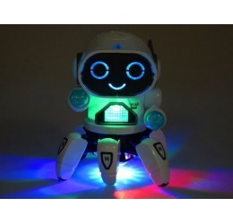 RC šokantis ir šviečiantis robotukas (mėlynas)