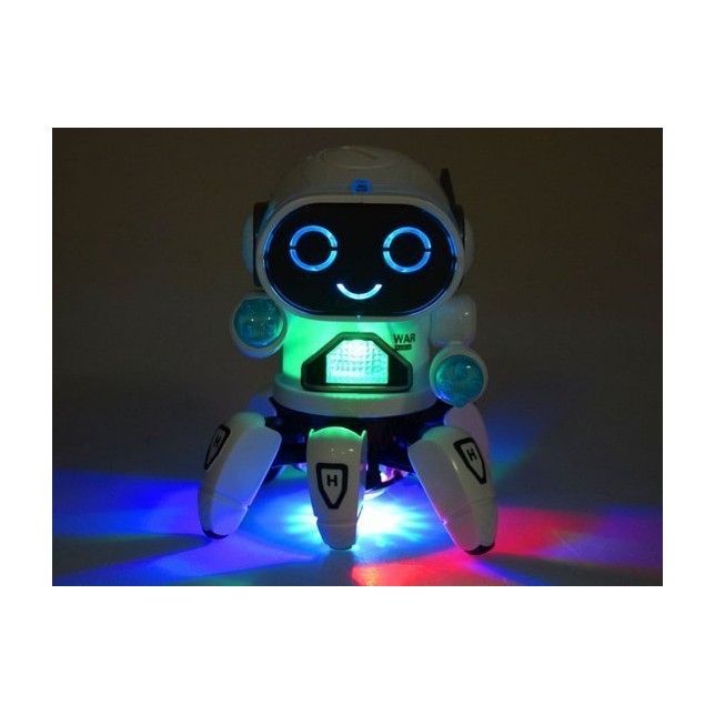 RC šokantis ir šviečiantis robotukas (mėlynas)