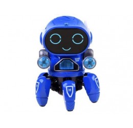 RC šokantis ir šviečiantis robotukas (mėlynas)