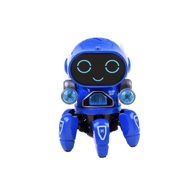 RC šokantis ir šviečiantis robotukas (mėlynas)