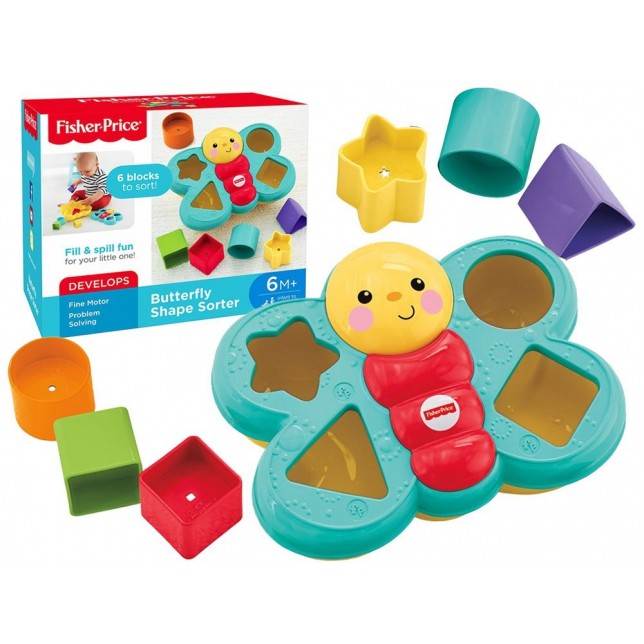 Fisher Price kaladėlių rūšiuoklis "Drugelis"
