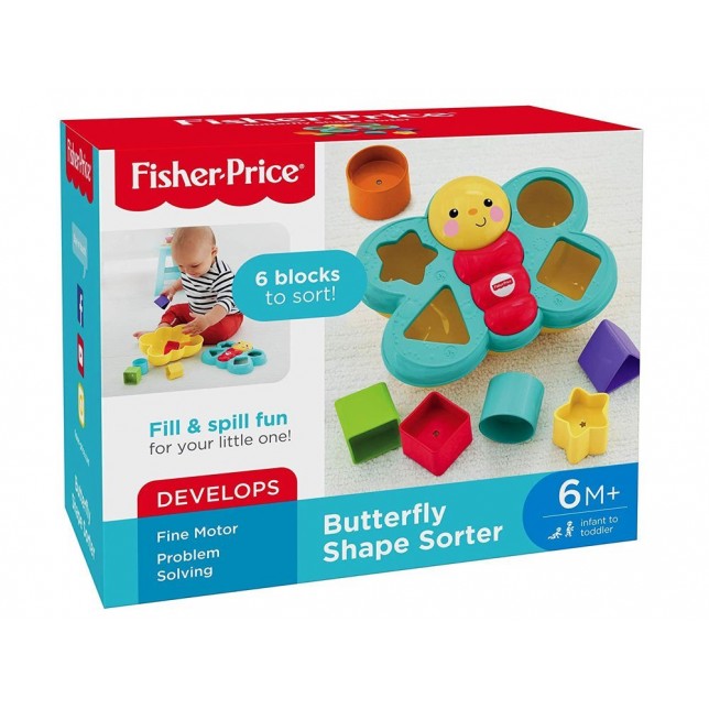Fisher Price kaladėlių rūšiuoklis "Drugelis"