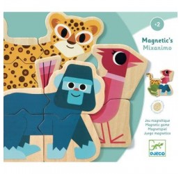 Medinė magnetinė dėlionė "Mixanimo"