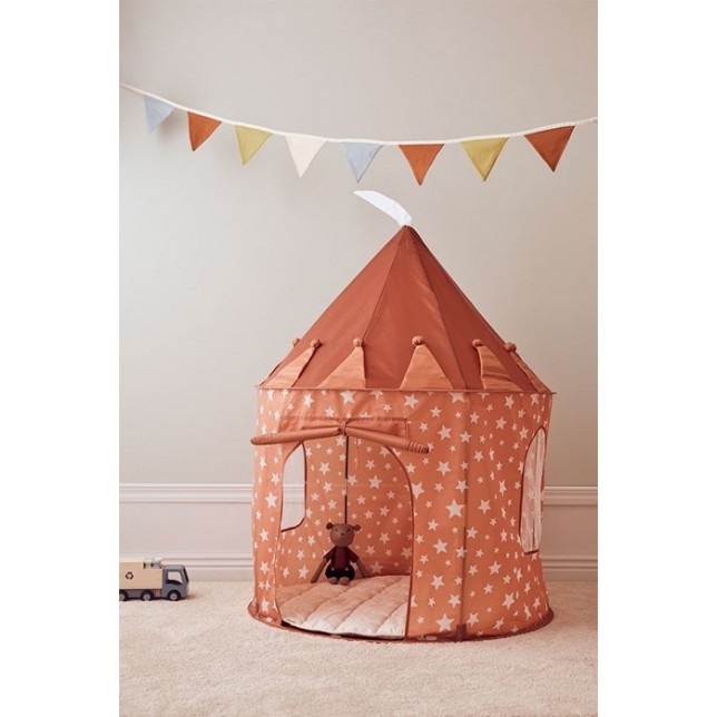 Kids Concept oranžinė vaikiškai palapinė "Žvaigždelė"