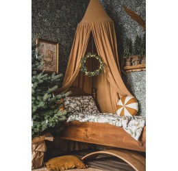 Baldakimas su auksiniais taškeliais (ruda spalva)